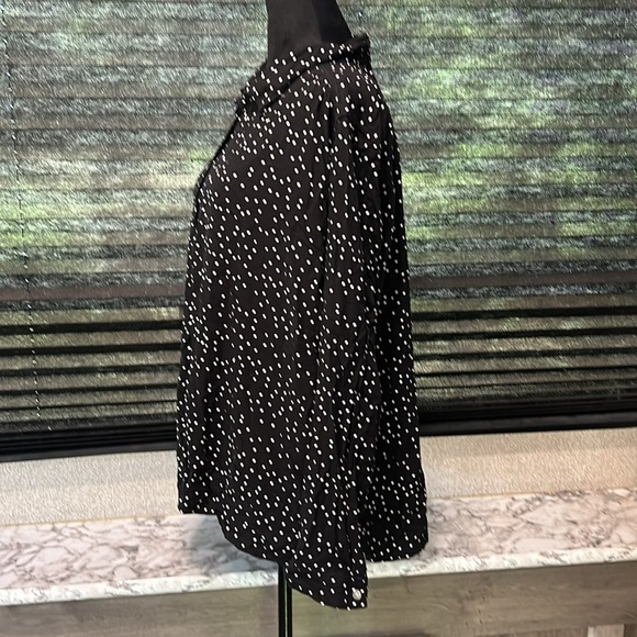 Roxy Black and White Polka Dot Button Down Shirt - Picture 7 of 14